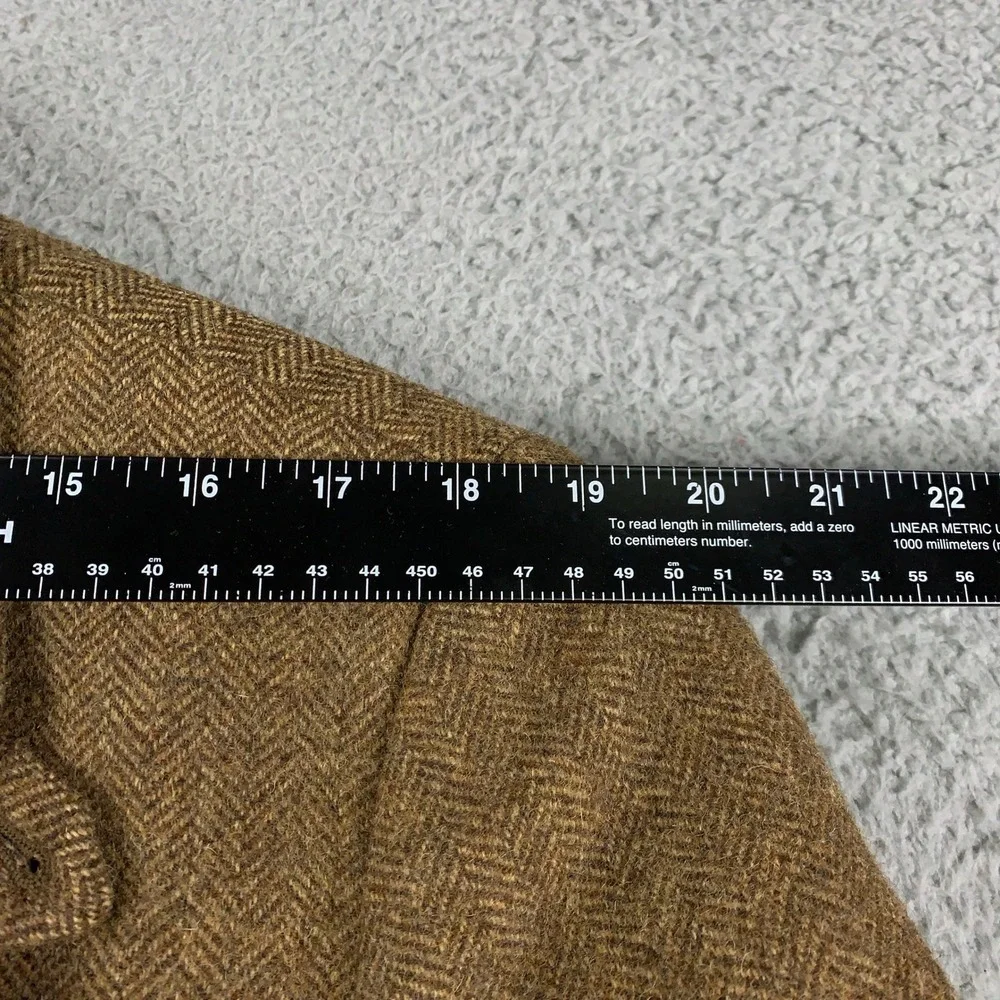 LL Bean Shetland Wool Primaloft Blazer 38R (Fits 42R) Brown Herringbone Tweed
